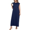 thumbnail image 3 of Cueply Women's Plus Size Maxi Dresses Casual Split Long Sleeveless Dress for Women with Pockets, 3 of 7
