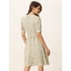 thumbnail image 4 of Vestido floral de gasa midi evasé con cuello Peter Pan para mujer Verde Claro XL, 4 of 6