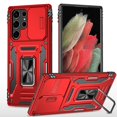 thumbnail image 1 of Armor Magnetic Ring Stand Compatible Samsung Galaxy S23 Ultra/s23p/s23 With Slide Camera Lens Protection Cover, 1 of 3