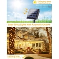 thumbnail image 4 of Guirnalda de luces solares BHCLIGHT, paquete de 2 unidades, 44 m, 400 LED, impermeables, 4 of 7