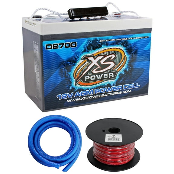 XS Power D2700 4300 Amp Power Cell Battery Terminal Hardware Power/Ground Wires