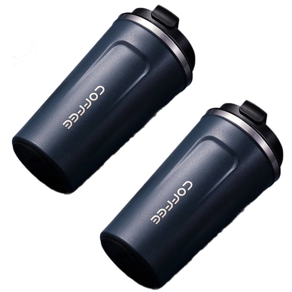 ACDANC 2Pcs Travel Coffee Tumbler Convenient Pouring Termos Para Cafe Smooth Texture Stainless Steel Coffee Mug,Style1