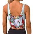 thumbnail image 3 of Vsdgher Funny Christmas Gnome Print Women Sleeveless Athletic Tank Top Built-in Bra Camisole Sports Vest for Yoga Running Fitness Exercise with Removable Pads, 3 of 8