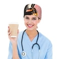 thumbnail image 6 of Cauagu Colorful Cat With Flowers Pattern 1 Pcs Working Caps,Adjustable Working Hats Elastic Scrub Hats Nurse Scrub Cap Nurse Hats Elastic Tie Back Hats Unisex,One Size, 6 of 7
