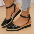 thumbnail image 5 of QQAMB Wide Width Sandals for Women Comfortable Wedge Sandals Ankle Strap Sandal Open Toe Summer Dress Shoes, 5 of 8