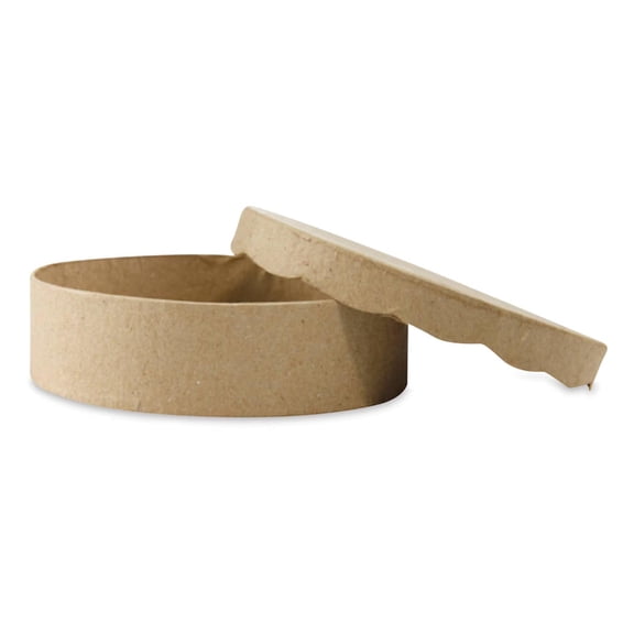 DecoPatch Paper Mache Box - Round, 4" x 4" x 1"