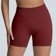 thumbnail image 4 of Ovticza Women Workout Impact Shorts 3.6"/ 4.5"/ 6" Scrunch Butt Lifting Gym Seamless Booty Biker Shorts Wine S, 4 of 5