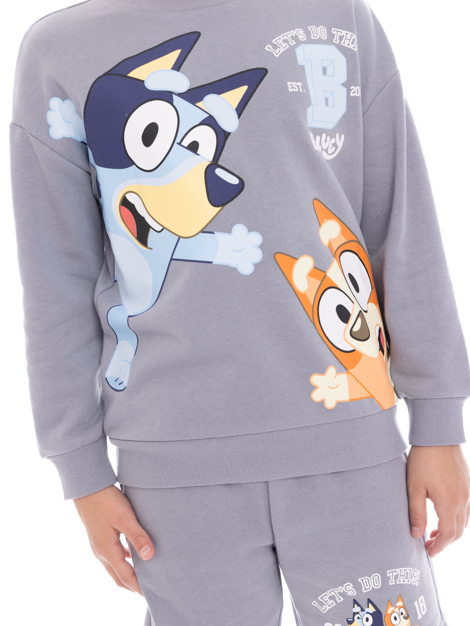 Bluey Boys licensed fleece short set, sizes 4-18