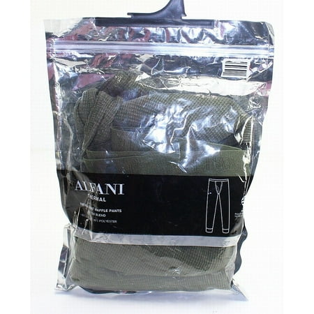 Alfani Green Thermal Knit Waffle Mens Size XL Cotton Legging Base Layer