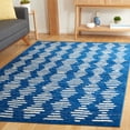 thumbnail image 2 of SAFAVIEH Tulum Lancaster Geometric Striped Area Rug, Navy/Ivory, 6'7" x 6'7" Square, 2 of 8