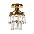 thumbnail image 2 of COFEST Lampe de Plafond Moderne en Cristal avec Installation Semi-Résistante, Base en Fer et Finition Dorée - Convient aux Allées, Couloirs et Entrées Or, 2 of 7