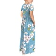thumbnail image 5 of ONLYSHE Girls Dress Short Sleeve A Line Swing Twirl Comfy Floral Loose Maxi Skirts Dresses For 8-9Y, 5 of 6