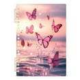 thumbnail image 2 of A5 Notebook, Single Back Sheet Printed on One Side, 60 Sheets Pink Butterflies, 2 of 8