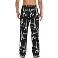 thumbnail image 2 of HPINK-T Effiel Tower Pajama Pants Mens Lounge Pants Lightweight Men Pajama Bottoms with Drawstring & Pockets, 2 of 13