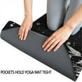 thumbnail image 3 of Black Gothic Sun Moon Flower Pattern Hot Yoga Mat Towel Non Slip for Hot Yoga - Quick-Drying Yoga Mat Cover with 4 Corner Pockets with Travel Bag - Hot Yoga Towel Non Slip 70"x26", 3 of 6