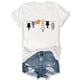 thumbnail image 1 of Machine Washable Stretch Fabric Women's Cute Cat Print T-Shirt - Casual Round Neck, Short Sleeve Top, 1 of 6