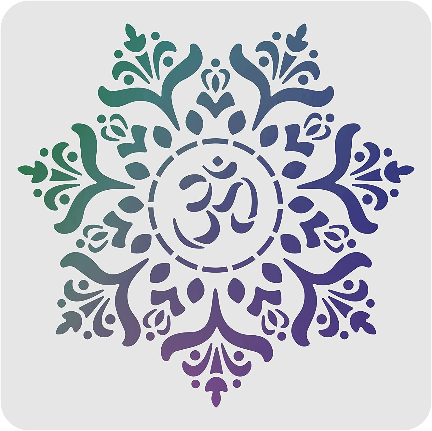 Large Flower Painting Template White Mandala Flower Stencil Template