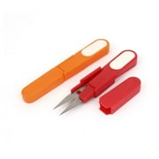 Poignée en plastique rouge orange ligne pêche pince coupante Ciseaux tailleur Couture 2pcs