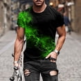 thumbnail image 2 of YDLCAFD Mens Digital 3D Printing Round Neck Short Sleeved Pullover T Shirt Short Sleeved Top Features:, 2 of 4