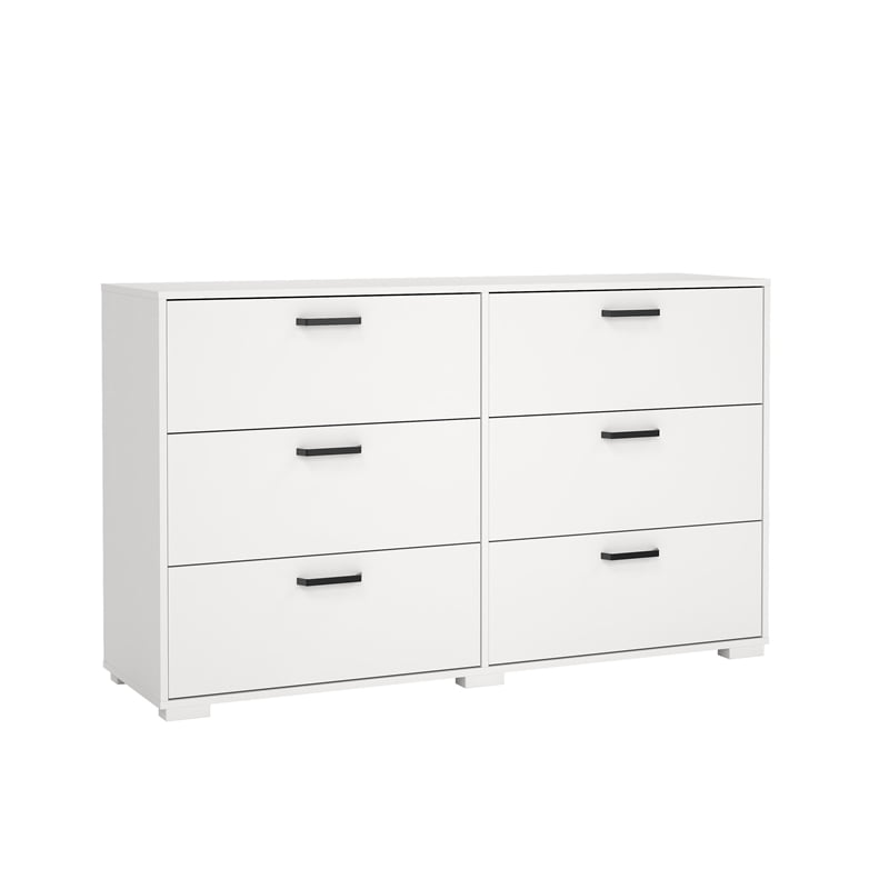 Tvilum Sofia 6 Drawer Double Dresser for Adults, White