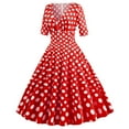 thumbnail image 1 of Robe Mi-Longue pour Femmes Robe Mi-Longue Style Rétro Court pour Femmes, 1 of 7
