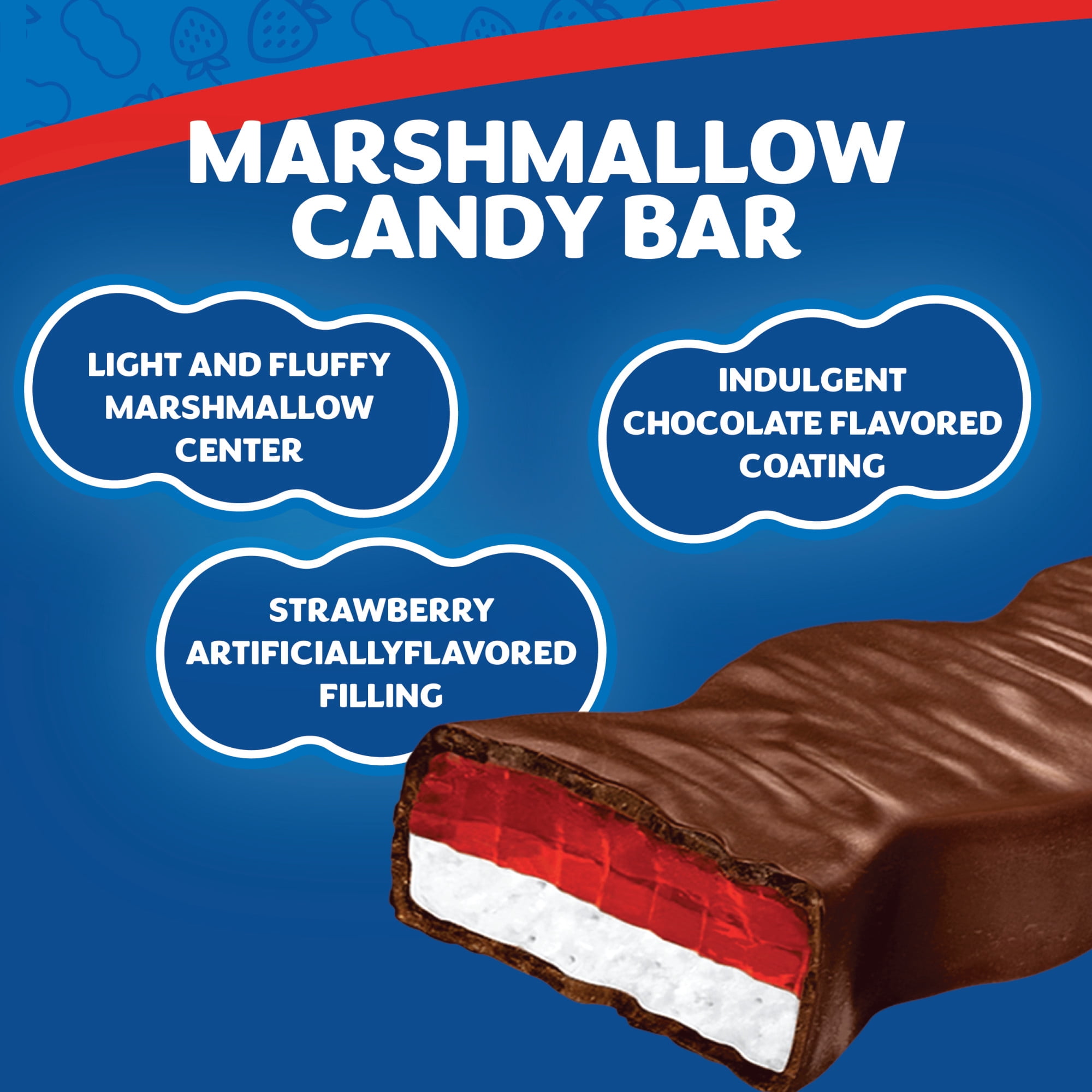 Ricolino Bubulubu 3 Ct Bag, 1.23 oz Chocolate Flavored Marshmallow Bar