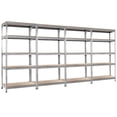 thumbnail image 1 of Costway 4 PCS 5-Tier Metal Storage Shelves 73" Garage Rack W/Adjustable Shelves Silver, 1 of 10