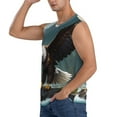 thumbnail image 3 of Picia Forest River Bald Eagle mens Cotton Tank Undershirts , Moisture-wicking Ribbed Tanks, Lightweight Cotton Tank Undershirts-3X-Large, 3 of 8