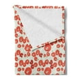 thumbnail image 2 of Poppy Flower Soft Flannel Fleece Throw Blanket, Hand-drawn Illustration of Poppys Retro Buds Blossoms, Cozy Plush for Indoor and Outdoor Use, 60" x 80", Dark Coral Reseda Green, by Ambesonne, 2 of 5