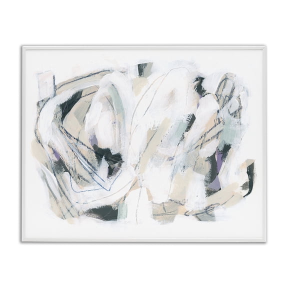 Stupell Industries Contemporary Busy Abstract Lines Composition White Framed Giclee Art, 14 x 11, by June Erica Vess