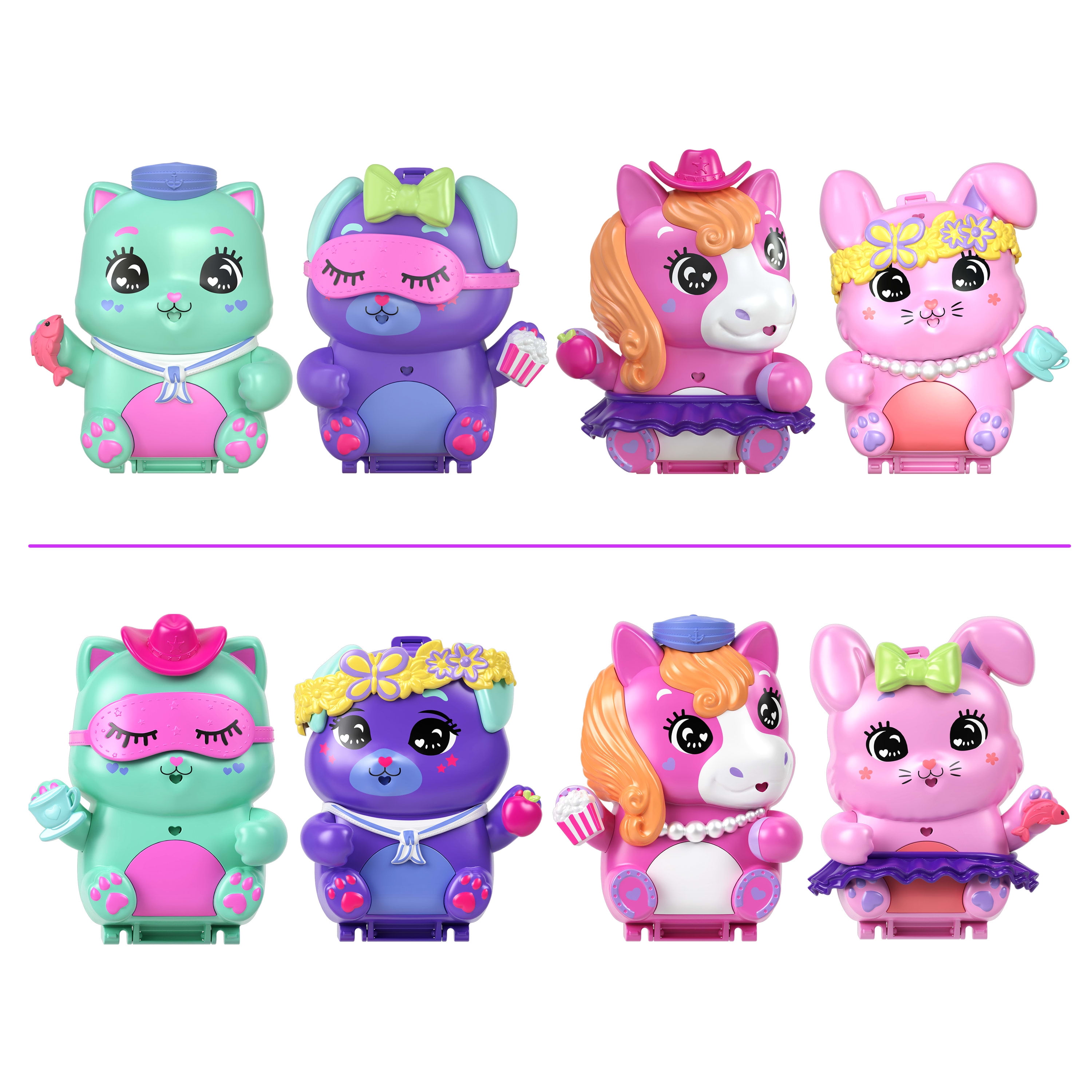 Polly Pocket Sleepover Puppy Compact Playset with 1 Micro Doll and Pet Dogs, Travel Toy with Food & Styling Accessories
