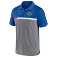 thumbnail image 2 of Men's Fanatics Royal/Heathered Gray Florida Gators Split Block Color Block Polo, 2 of 3