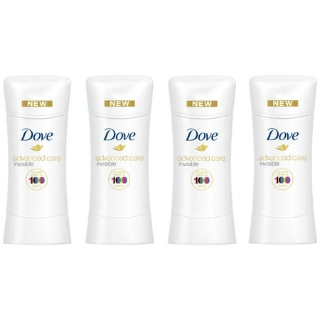 Dove Advanced Care Antiperspirant Deodorant Clear Finish 2.6 oz, 4 count