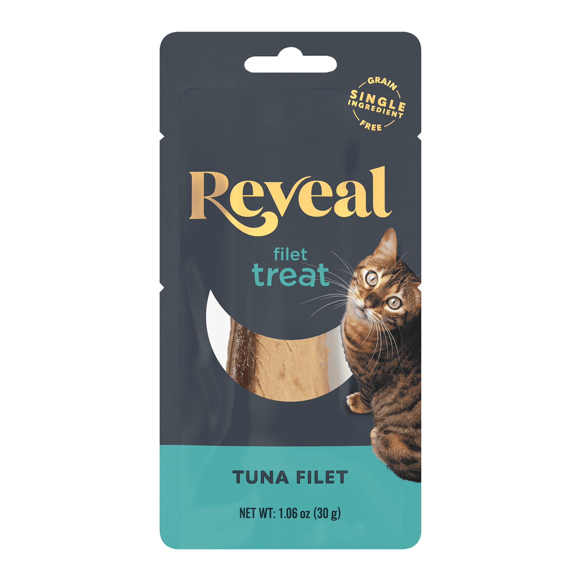 (6 pack) Reveal Pet Food Natural Cat Treats Whole Tuna Loin 1.06oz