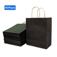thumbnail image 2 of Bolsas de papel FACEBAG negras con asas, 50 unidades, 22 x 11 x 27 cm, 2 of 6