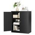 thumbnail image 1 of STANI Metal Storage Cabinet with 2 Adjustable Shelves, Steel Counter Cabinet with Lockable Doors for Home Office, 1 of 10