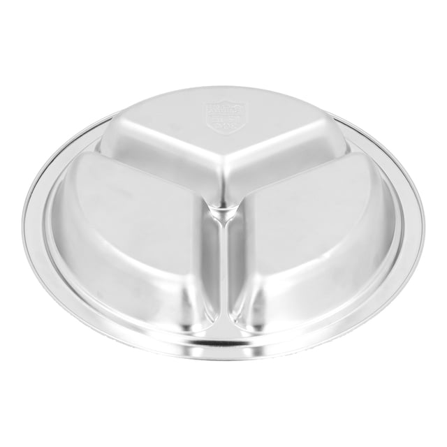 Assiette en Acier Inoxydable, Design Durable Anti-Brûlure Assiette à Riz pour Enfants Réutilisable pour Maison Camping Pique-Nique S