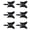 Black, variant on 6 Pieces Ornamental Butterfly Hooks Zinc Alloy Wall Mount Hanger for Living Room/Bathroom/Kitchen/Bedroom
