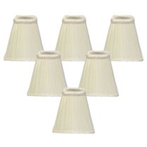 Royal Designs, Inc. Sharp Square Pleated Chandelier Basic Shade CS-831EG-6, Eggshell, 2.5 x 5 x 5, Pack of 6