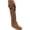 Dusty Brown, variant on Minnetonka Women's Front Lace Knee High Boots, 6 M Black