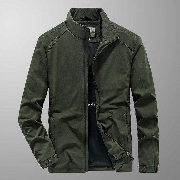 Fesfesfes Jacket for New Men's Stand Collar Casual Stretch Jacket Outdoor Windproof Wear-resistant Upper Jacket Vest Sale Clearance