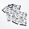 thumbnail image 2 of xaweyi Baby Toddler Boy Summer Outfits 6 12 18 24 Months 2T 3T 4T Short Sleeve Contrast T-Shirt + Shorts Set Clothes, 2 of 9