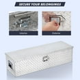 thumbnail image 6 of Aluminum Diamond Plate Tool Box 13x13x39 Inch, Heavy Duty Truck Toolbox with Sliding Shelf, Waterproof Truck Storage Organizer Chest for Pick Up Truck RV Trailer with Lock & Keys, 6 of 6