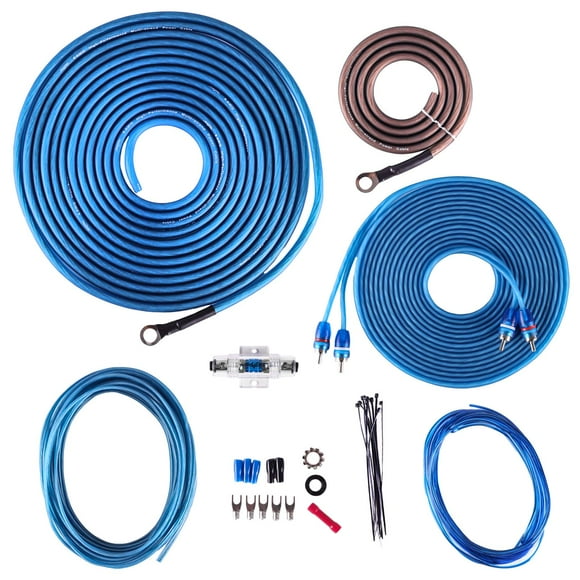 Skar Audio Kit Complet d'Installation d'Amplificateur 8 Gauge CCA, SKAR8MANL-CCA