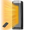 thumbnail image 1 of Calentador espacial AEOCKY de 3.ª generación con termostato AI, calentadores PTC de 1500 W para uso en interiores con control remoto, oscilación de 70°, máximo silencio, calentador eléctrico portátil, 1 of 5