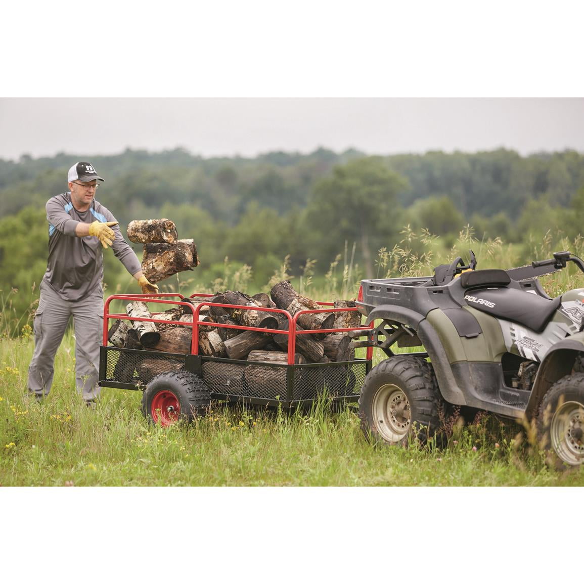 Guide Gear Cargo Utility Trailer, Heavy Duty Carts with Wheels, ATV Carrier