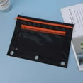 thumbnail image 1 of Estuche con cremallera para lápices | Organizador de gran capacidad con doble compartimento y sección transparente | Tela resistente | Compatible con carpetas de tres agujeros | Bolsa de cosméticos, 1 of 1