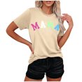 thumbnail image 2 of Vestidos Cortos de Verano Imprimir Cuello Redondo Top de Manga Corta Casual, Vestidos Cortos con Mangas, 2 of 4