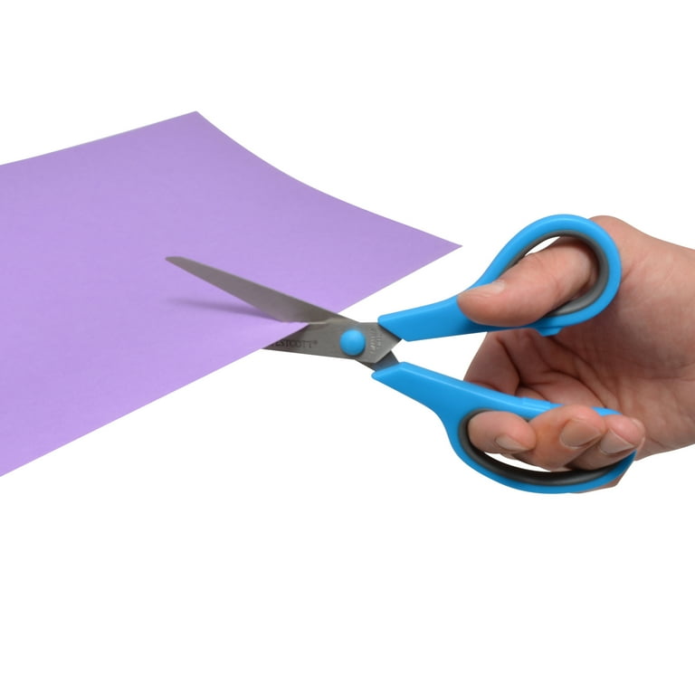 Stainless Steel Scissors, 8", Assorted Colors, 15-Pack photo 7