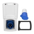 thumbnail image 3 of 32A 220V‑250V RV External Power Outlet Box 3 Pin Plug Socket Waterproof Embedded Mounting for Campers TrailerWhite, 3 of 14